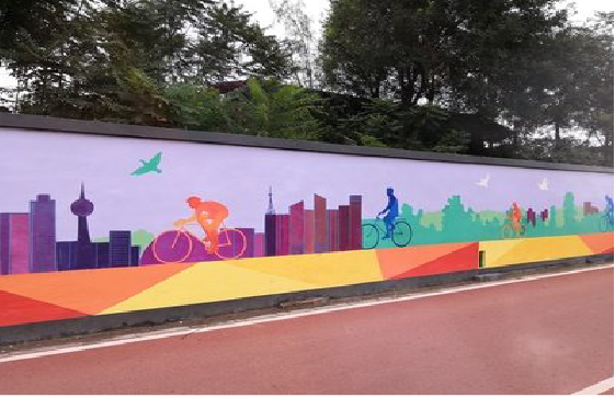 舞钢墙体彩绘-围墙