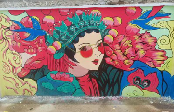 舞钢墙体彩绘-网红墙