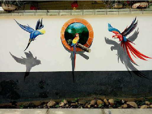 舞钢视觉错位-3D墙绘设计