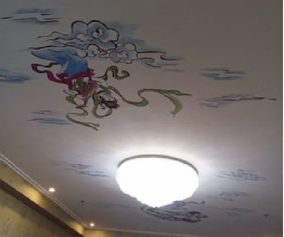 舞钢如何快速绘制天花板上的手绘墙？